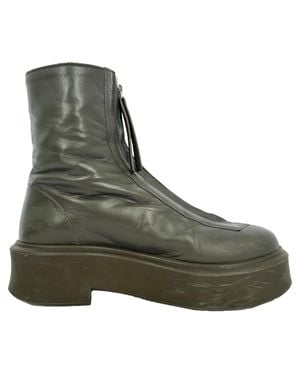 The Row Zipped Boot - Green