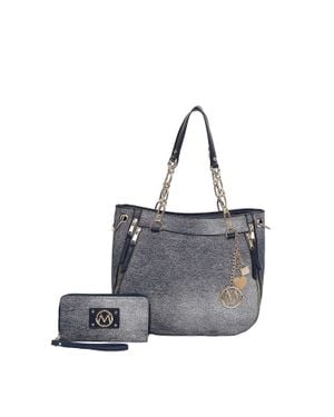 MKF Collection by Mia K Lina Tote Bag And Wallet Set By Mia K - Gray