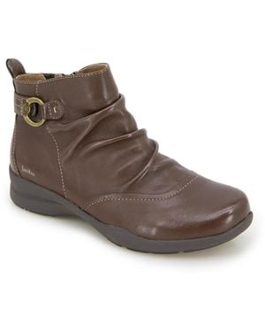 Jambu Embellished Leather Ankle Boots - Brown