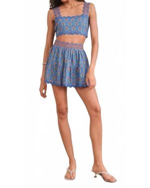 Saylor Silas Top And Skirt Set - Blue