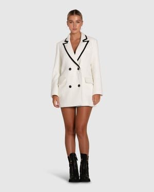 Belle & Bloom Because Of You Trimmed Blazer - White