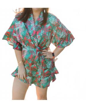 Jane Marie Silky Satin Robe - Green
