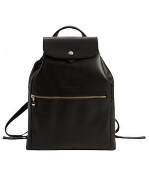 Longchamp Le Foulonne Leather Backpack - Black