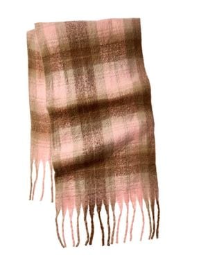 La Fiorentina Plush Fringe Scarf - Brown