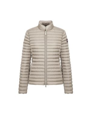 Colmar Quilted Short Jacket With Padded Stand Collar - Natural