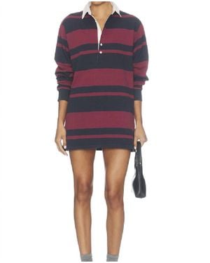 GOOD AMERICAN Knit Rugby Mini Dress - Purple