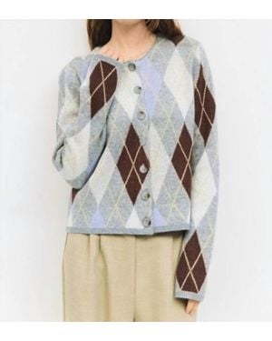 ALL ROW Gayle Long Sleeves Cardigan - Gray
