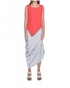 Simply Mila Uneven Hem Tank - Red