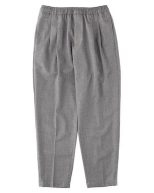 BE ABLE Tapered Elastic Waist Virgin Wool Pants - Gray