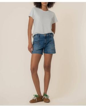 Kut From The Kloth Jane High Rise Short With Pork Chop Pockets - Blue
