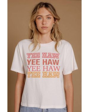All of Us Yehaww Wide Boy Tee - White