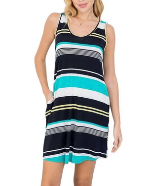 MTS Stripe Tank Dress - Blue