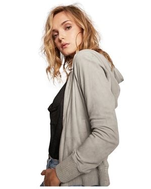 AS by DF Luxe Shrunken Suede Hoodie - Natural