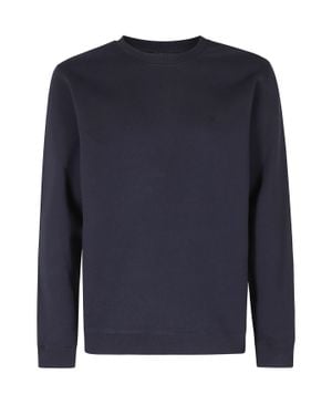 Dondup Logo Patch Fleece-Lined Cotton Sweatshirt - Blue