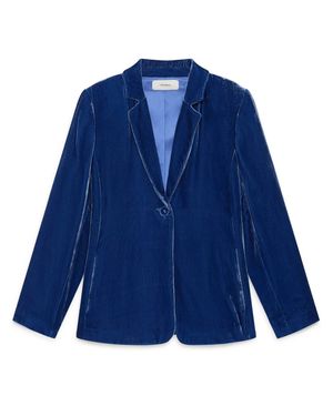 Maliparmi Velvety Tailored Viscose Jacket - Blue