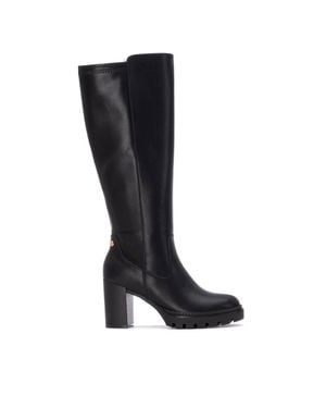 Xti Stretchy Tall Boots By - Black