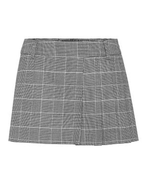 Philipp Plein Pleated Short Skirt Prince Of Wales - Gray