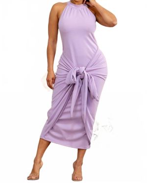 Karen T Design Halter Neck Maxi Dress - Purple