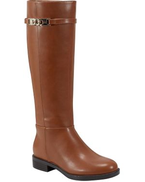Bandolino Romi Faux Leather Round Toe Knee-High Boots - Brown