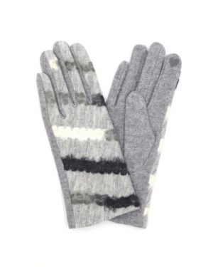 Fashnzfab Multi Color Yarn Pattern Smart Touch Gloves - Gray