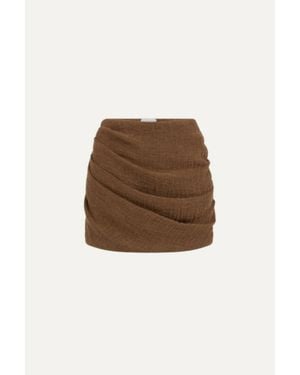 LeKasha Spetses Draped Mini Skirt - Brown