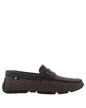 Bally Pavel B Chain Penny Loafers - Black