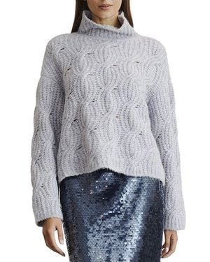 Tanya Taylor Opaline Alpaca & Wool-Blend Top - Gray
