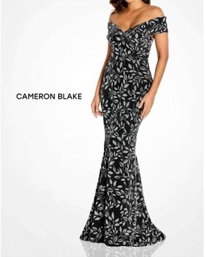 Mon Cheri Off The Shoulder Evening Dress - Black