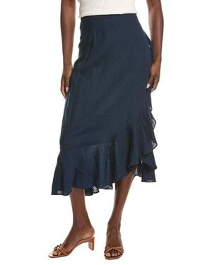 J.McLaughlin Zia Linen Skirt - Blue