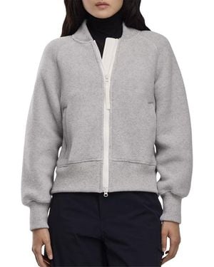 Canada Goose Sierra Fleece Label Wool-Blend Bomber Jacket - Gray