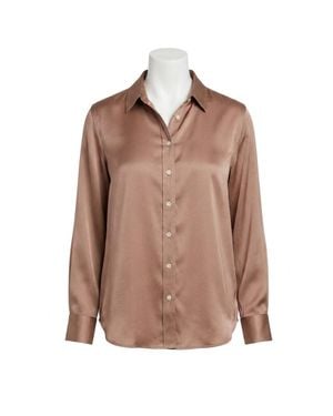 Spanx Better Than Silk Blouse - Brown