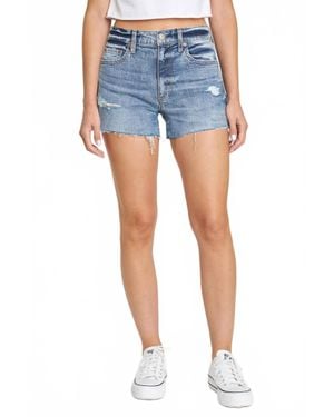 DAZE Straight Up Denim Shorts - Blue