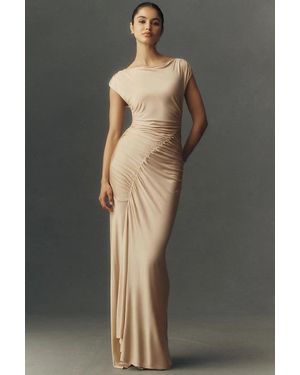 Shona Joy Micro Gathered Maxi Dress - Gray