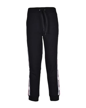 Moschino Close-Fitting Track Pants With Drawstring Waistband And Signature Branding - Black