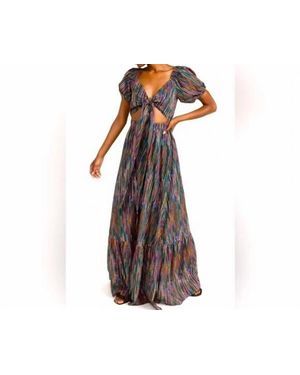 Ramy Brook Striped Maxi Cut Out Dress - Multicolor