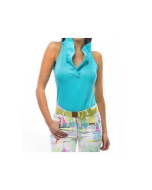 Gretchen Scott Ruffneck Tank - Blue