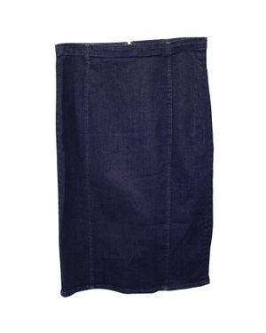 Polo Ralph Lauren Slim Fit Denim Midi Skirt - Blue