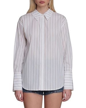 Avec Les Filles French Cuff Menswear Shirt - Gray