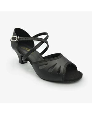 So Danca Radison Leather Open Toe Ballroom Shoe - Black