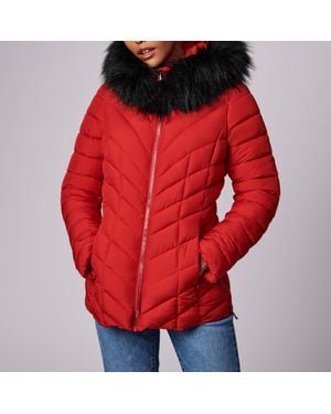 Bernardo Quilted Puffer Jacket - Red