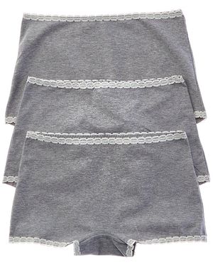 Skarlett Blue Set Of 3 Adorned Boyshort - Gray