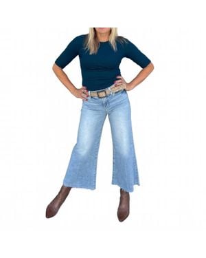 Michael Stars Maeve Cropped Tee - Blue