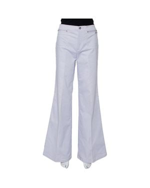Roberto Cavalli Cotton Bootcut Pants - Blue