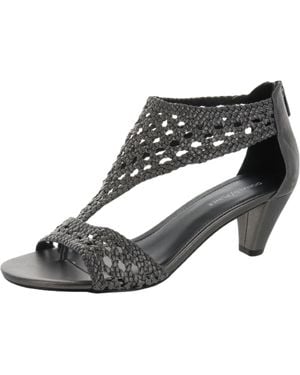 Donald J Pliner Verona 2 Leather Heel Sandals - Black