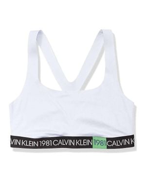 Calvin Klein 1981 Bold Unlined Bralette - White