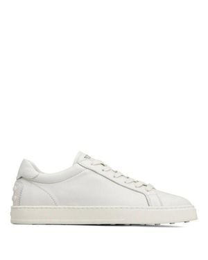Tod's Logo Tabs Lace-Up Sneakers - White