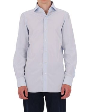 Finamore 1925 Napoli Line Cotton Shirt - Purple