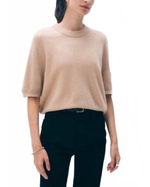 White + Warren Cashmere Relaxed T-Shirt - Blue