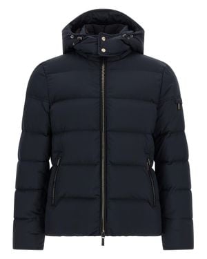 Moorer Wool Bomber - Blue