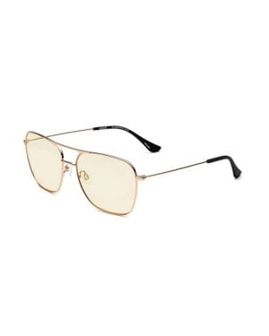 CADDIS Hooper Block Lens Reader Glasses - Metallic